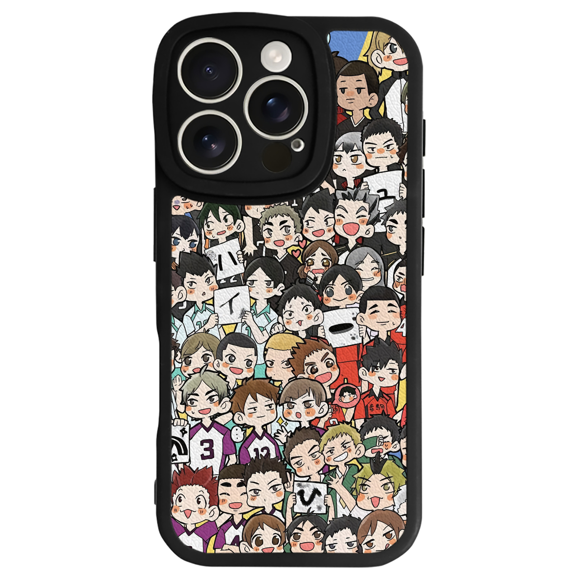 （画像用） ハイキュー!! Haikyu!! 【iPhone 16シリーズ対応】シリコンスマホケース（レザー調） 材質：シリコン